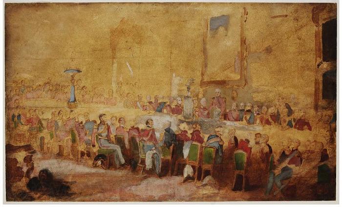 William Salter Sketch of the 1836 Waterloo Banqet by William Salter Spain oil painting art
